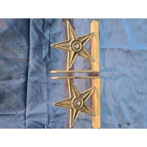 Vintage Metal Star Bookends Set